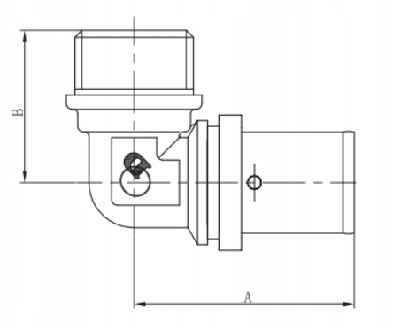 KOLANO NYPLOWE ZAPRASOWYWANE PEX ALUPEX FI 16x1/2 GZ MOCNY MOSIĄDZ DIAMOND Marka Diamond
