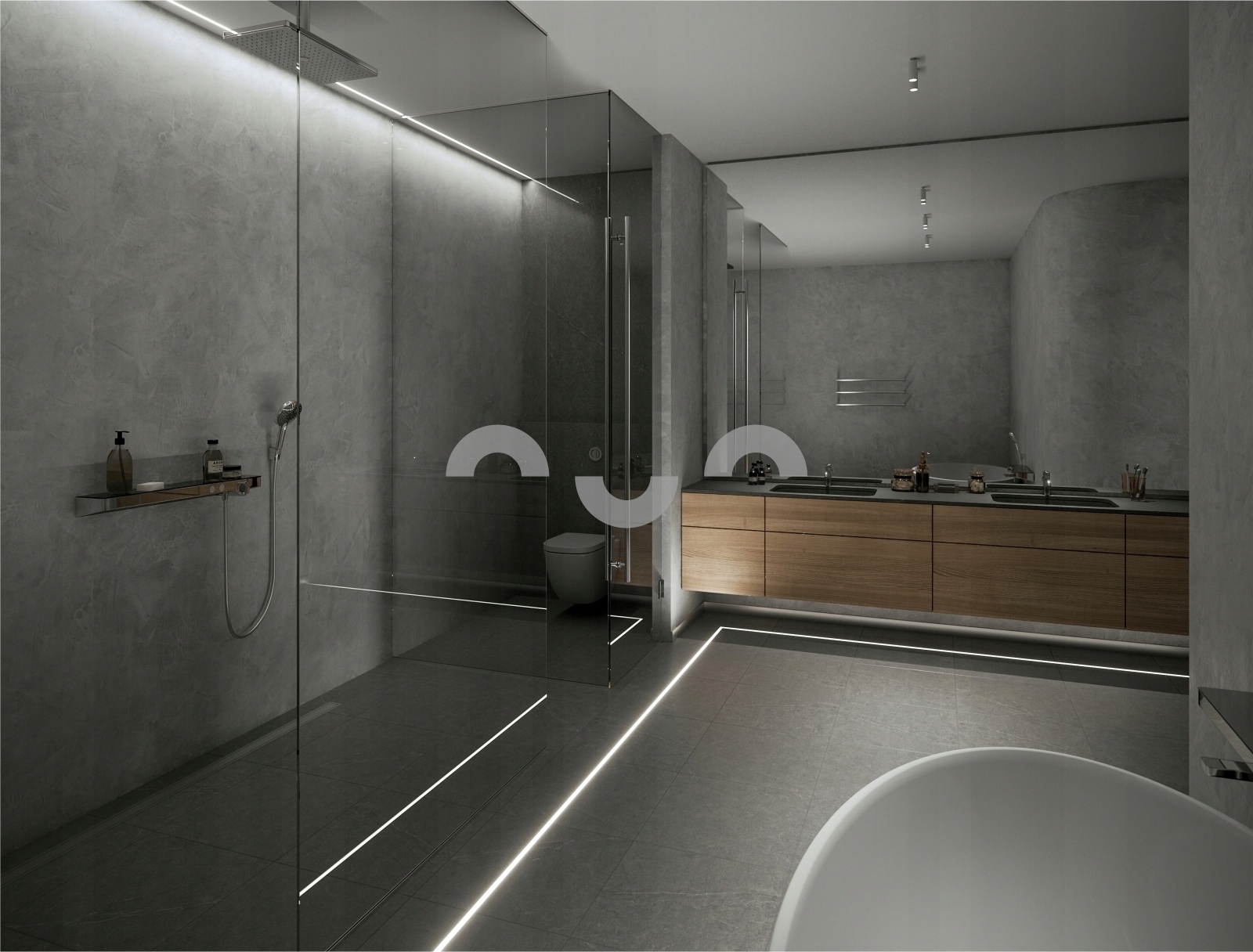 PROFIL LED WODOODPORNY IP65 IP67 RUNO CZARNY 1m Waga produktu z opakowaniem jednostkowym 0.3 kg