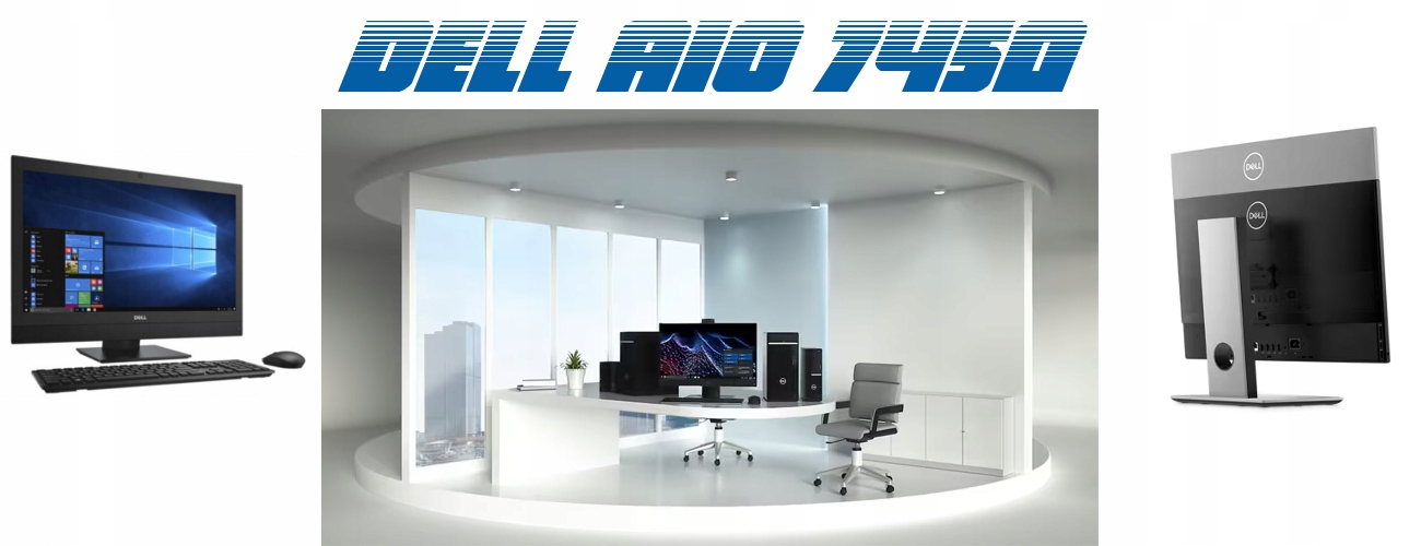 Dell 7450 All in One Core i3 23,8" FullHD 4/960SSD AIO windows 11Pro kamera Typ pamięci RAM DDR4