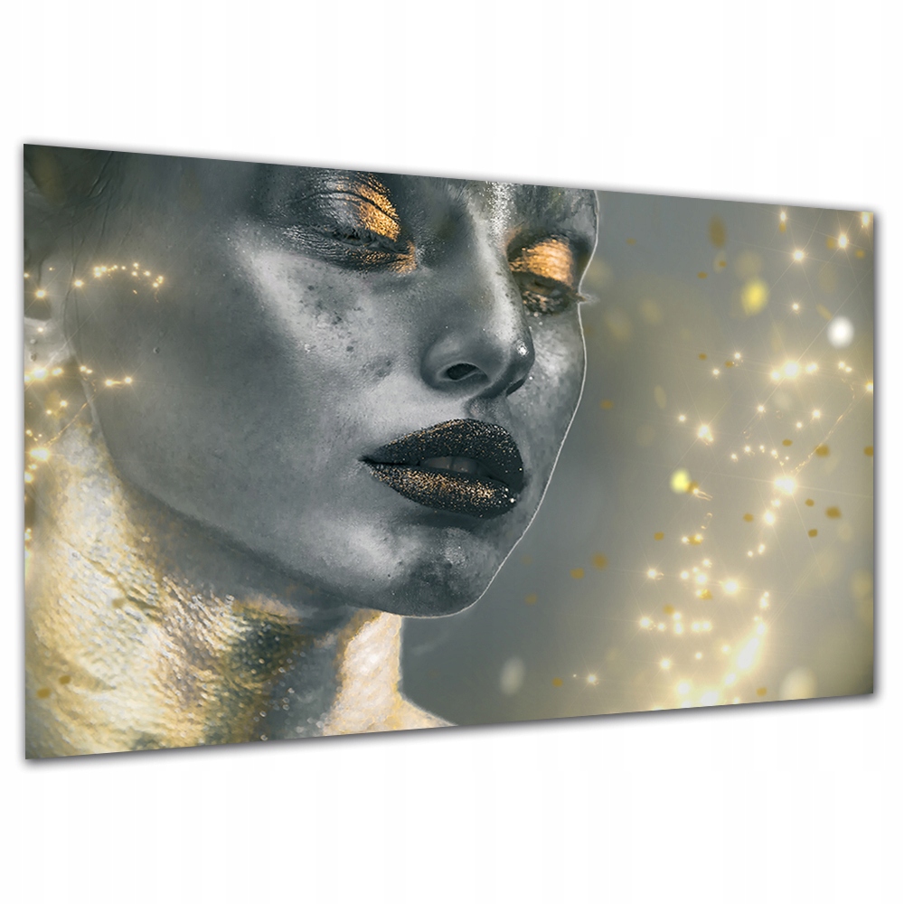 

Obraz do sypialni Kobieta 2 gold 120x80 złoto loft