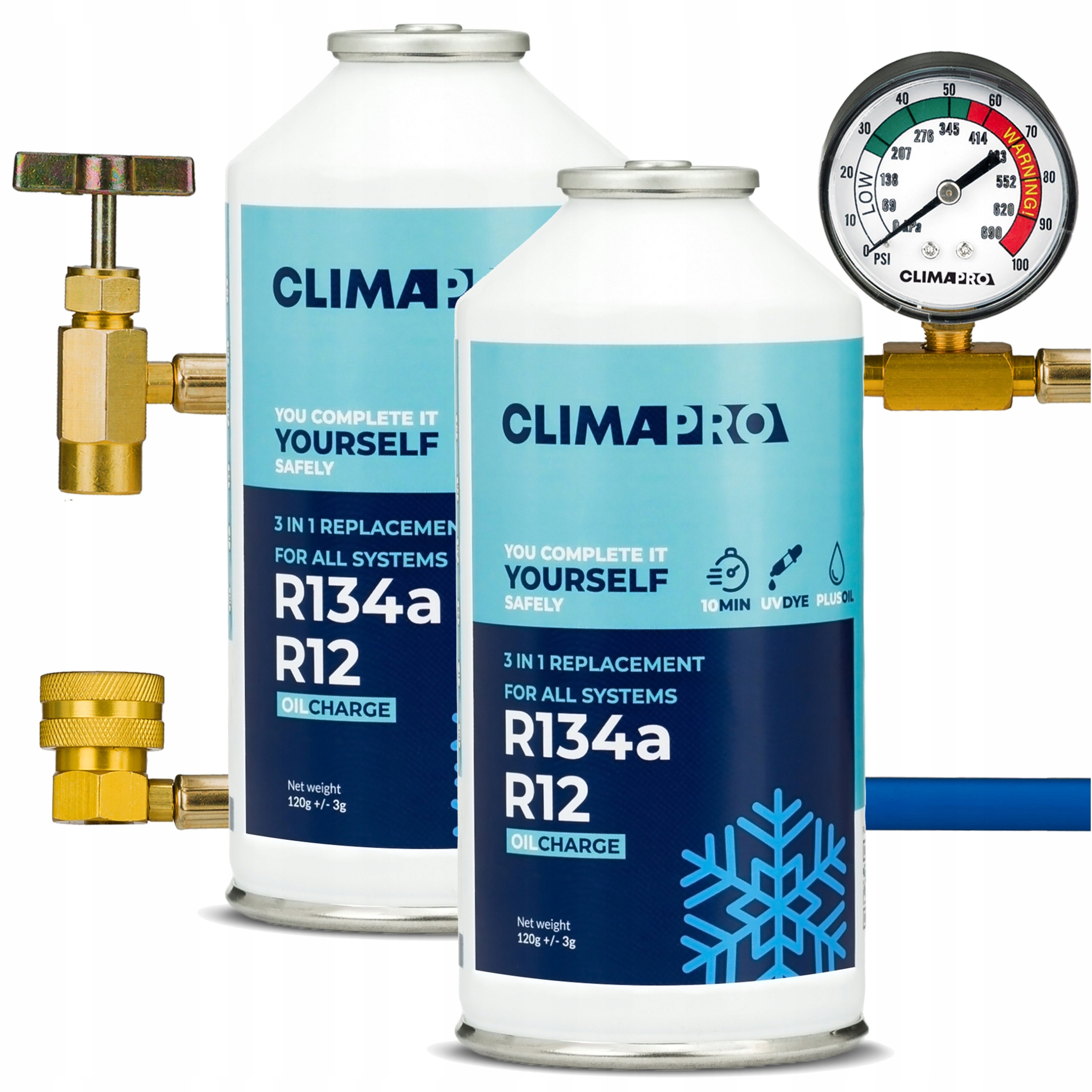 2x Olej Pro Naplňování Klimatizace Aut S R134A Sada Plynových Činidel Kabel