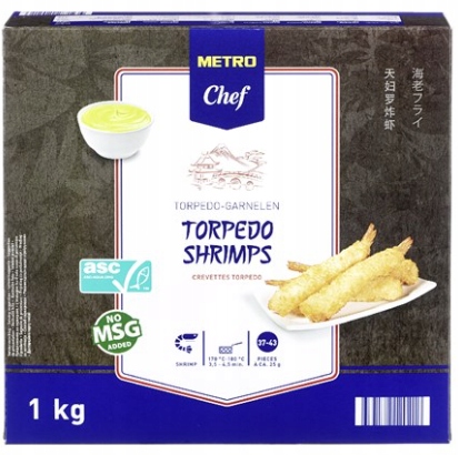Levně Metro Chef Torpedo Zmrazené krevety – balení 1 kg