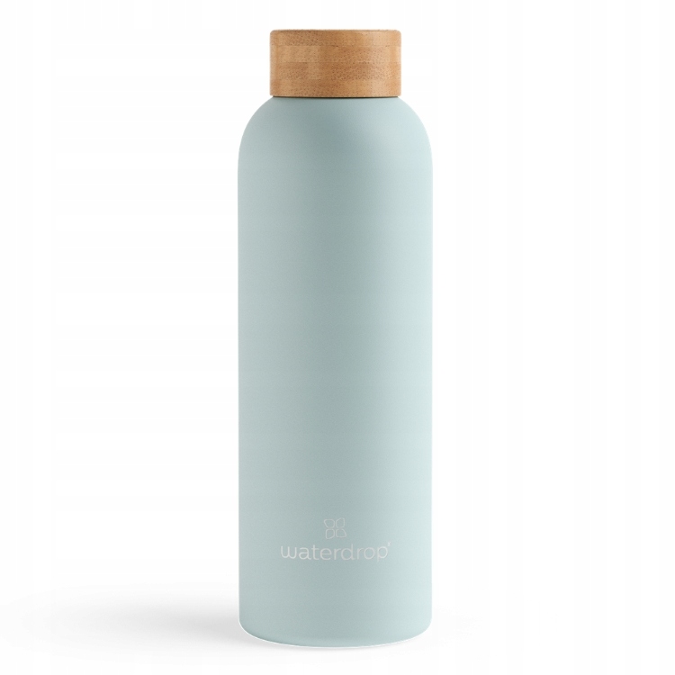 Ocelová termoska Waterdrop 600 ml studená 12h horká tyrkysová matná
