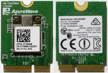 Karta sieciowa wewnętrzna AzureWave 2400 Mb/s