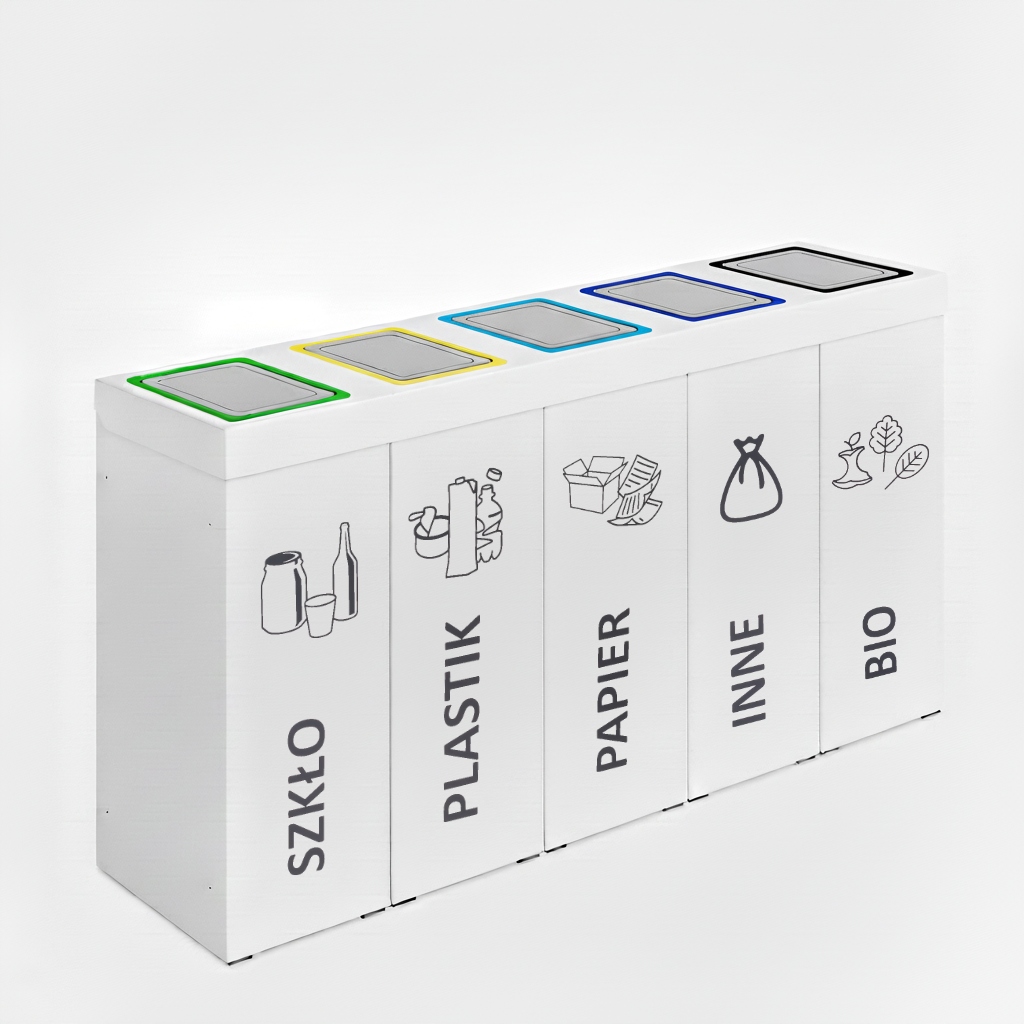 Odpadkový koš Deneb Levanto Pro, bílý