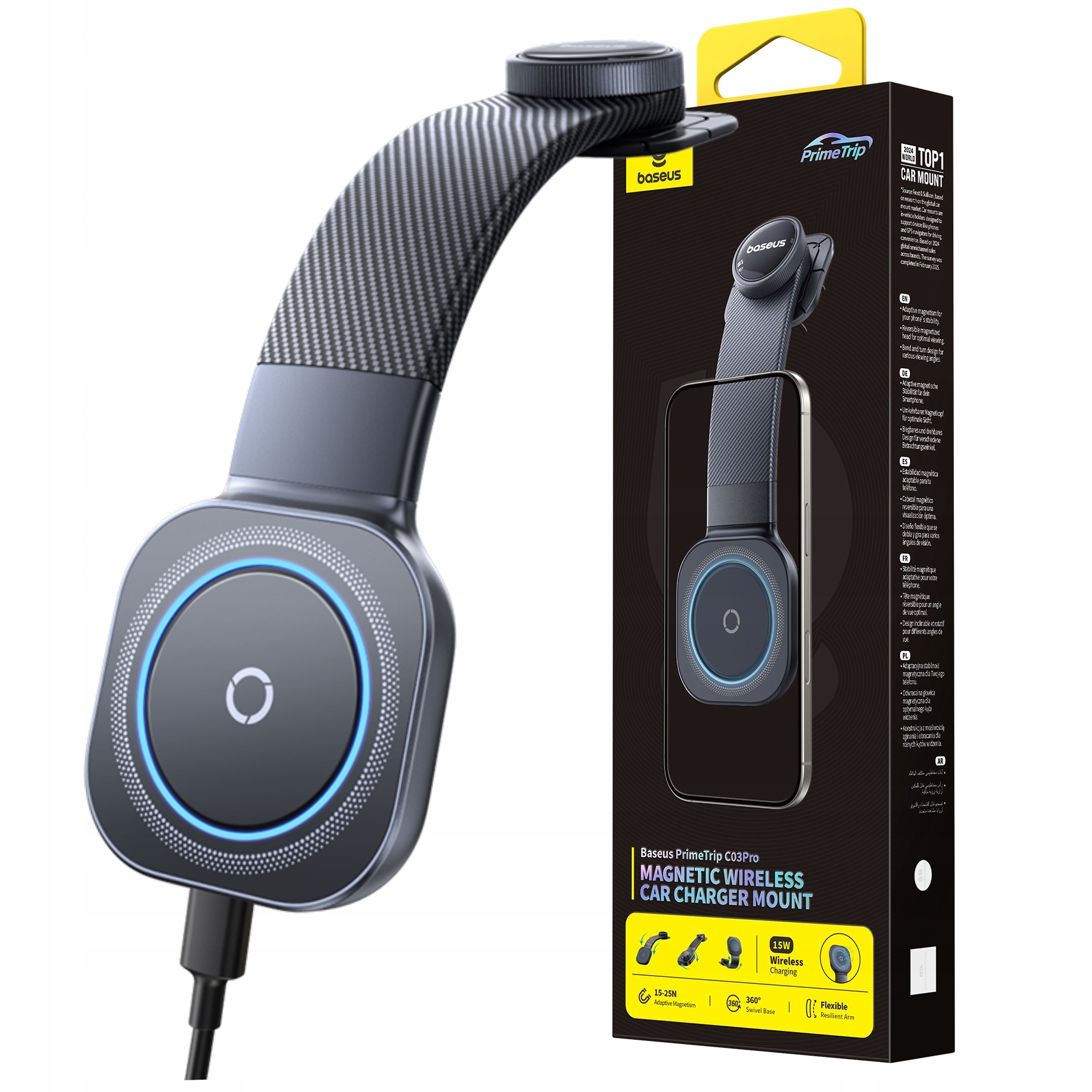 Baseus Uchwyt Na Telefon Do Samochodu Ładowarka Indukcyjna Magsafe Na Deskę