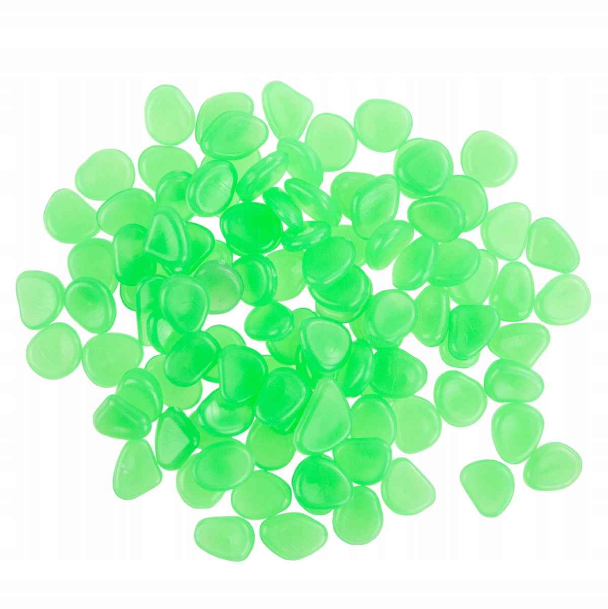 KAMIENIE ŚWIECĄCE FLUORESCENCYJNE KAMYKI 100SZT solarne Zielone do ozdoby