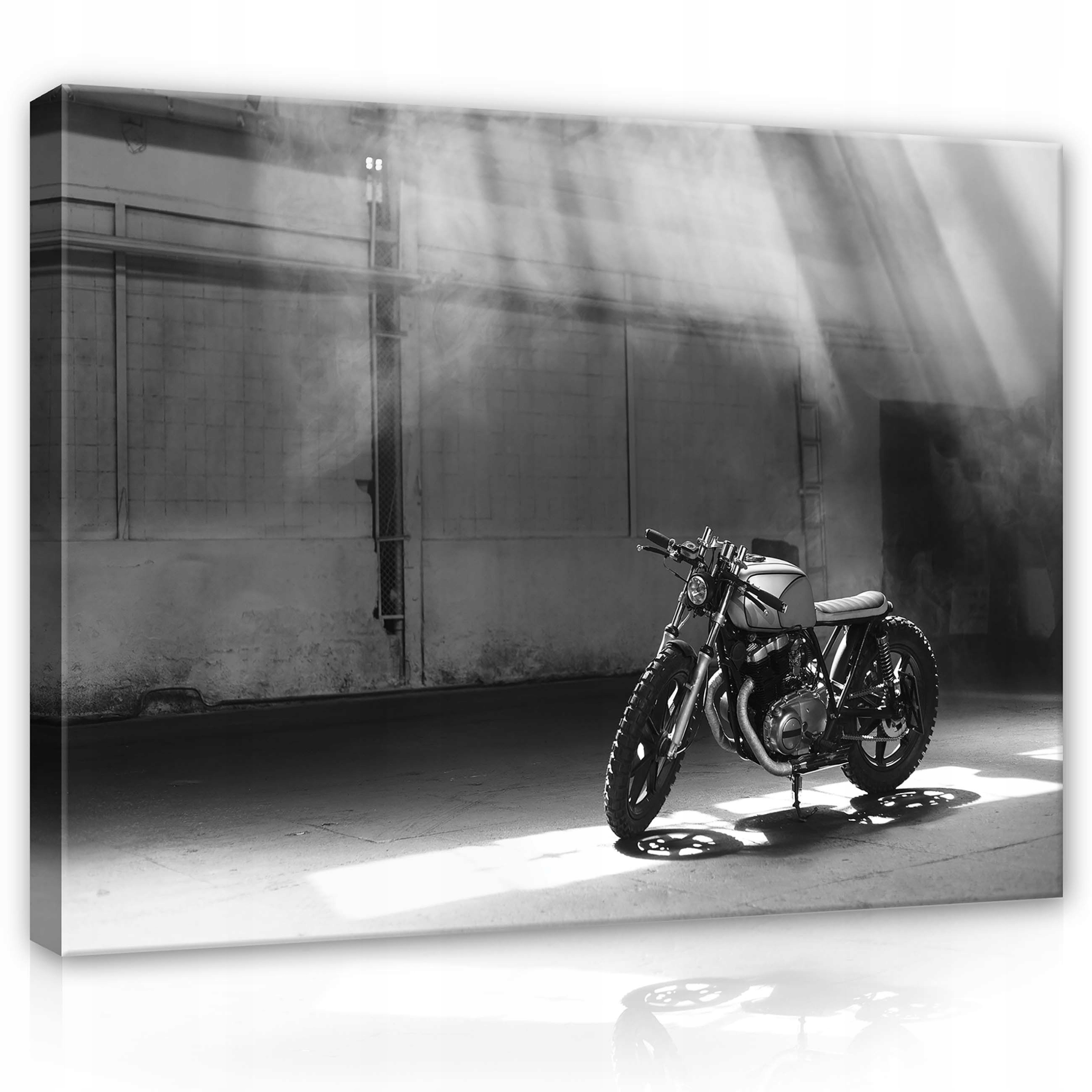 Obraz 100x75 Motocykl Café Racer industriální styl světlo stín minimalismus
