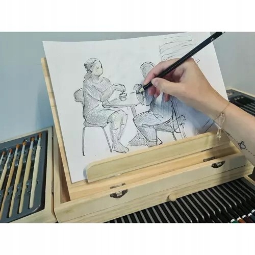 ZESTAW DO MALOWANIA MALARSKI W WALIZCE ZE SZTALUGĄ 83 ELEMENTÓW Płeć chłopcy dziewczynki