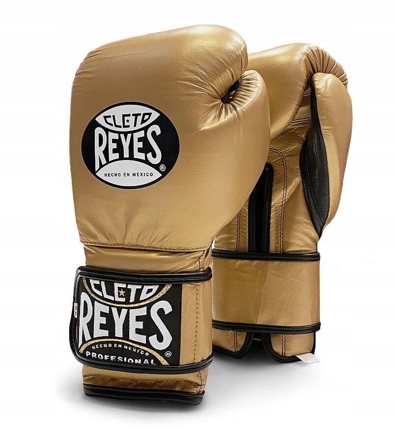 Cleto Reyes Rękawice Bokserskie Velcro Sparing Gloves Gold 16OZ