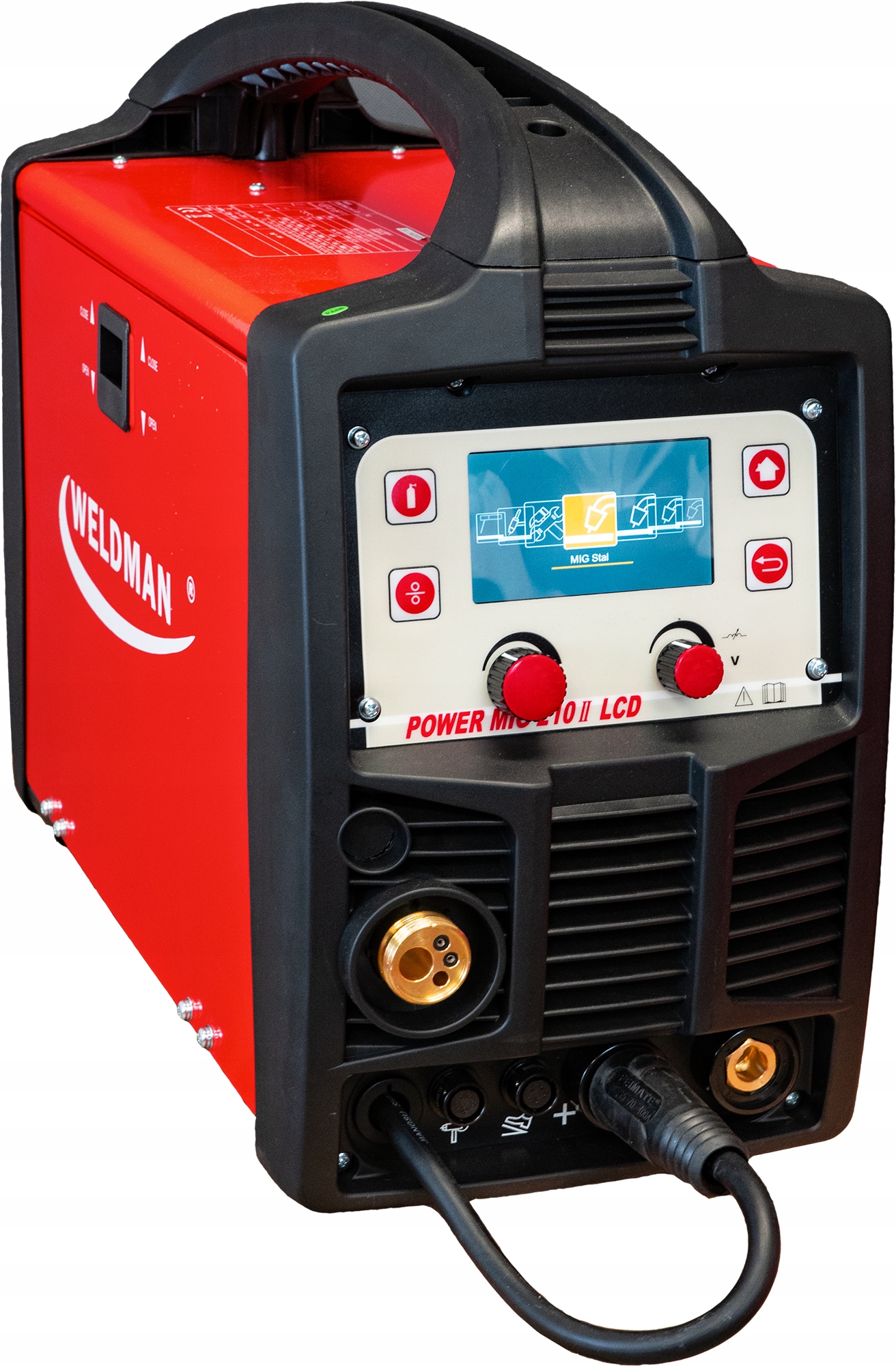 Svářecí stroj Power Mig 210 LCD Mig/tig/mma 4×4 s maskou
