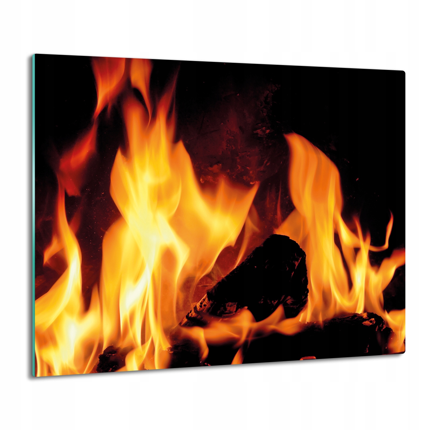 ze skla splashback skleněný Oheň krb 60x52