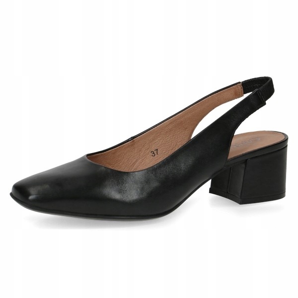 Caprice černé s odkrytou patou, velikost vel.
