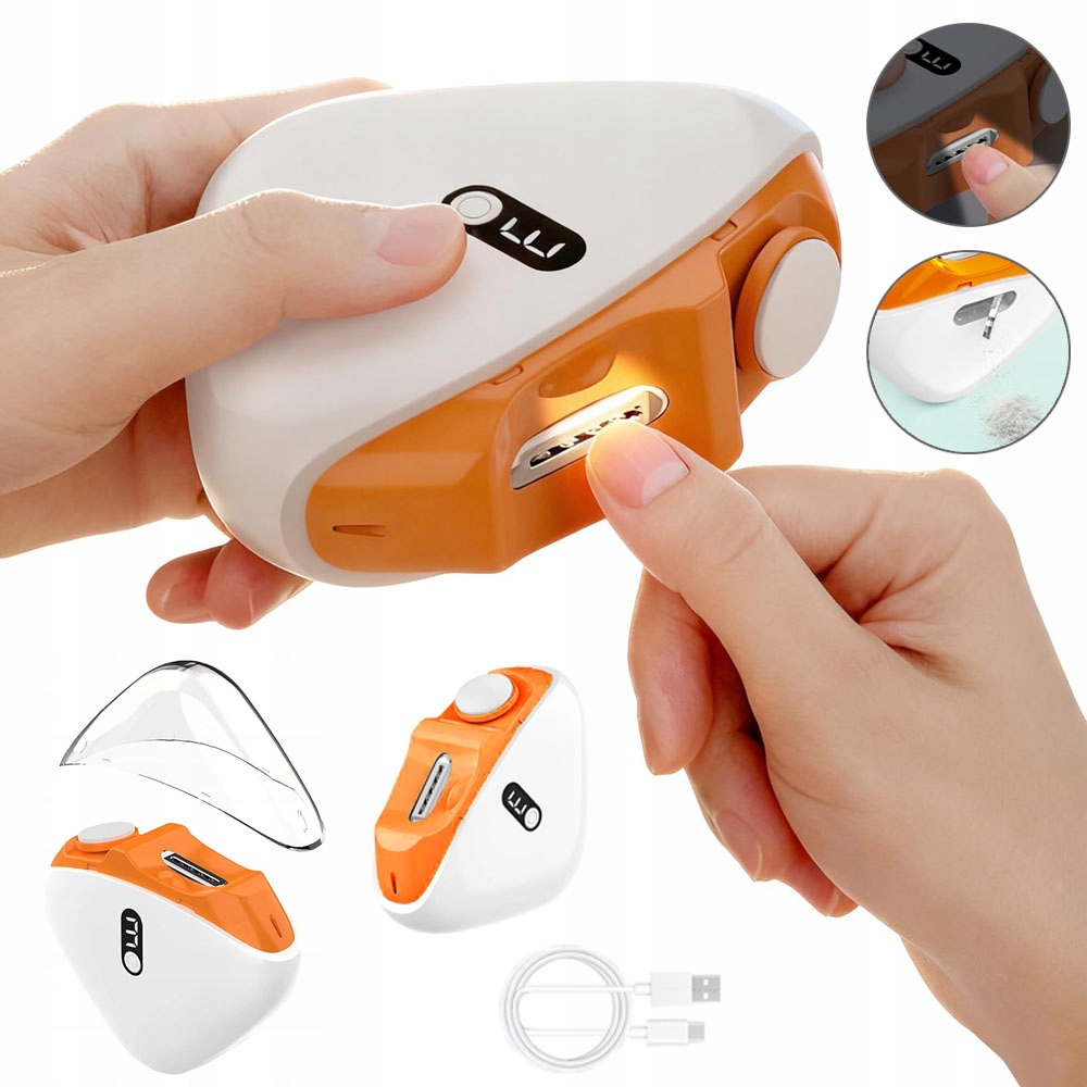 Zastřihovač nehtů Mini Elektrický Manikúra s Led 350MAH Cestovní