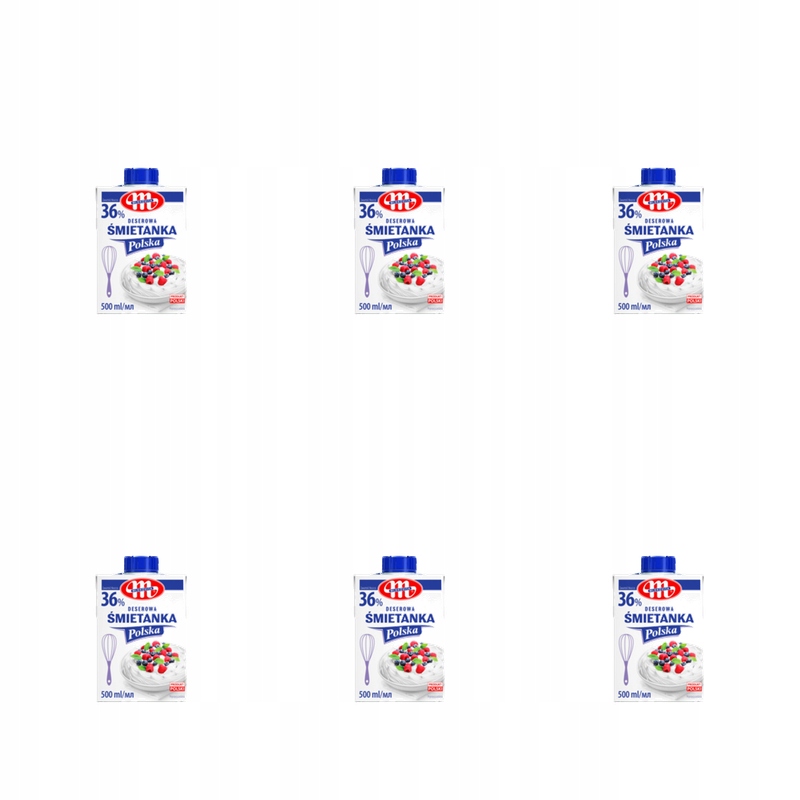 Mlekovita Polská smetana Uht 36% tuku 500 ml X6