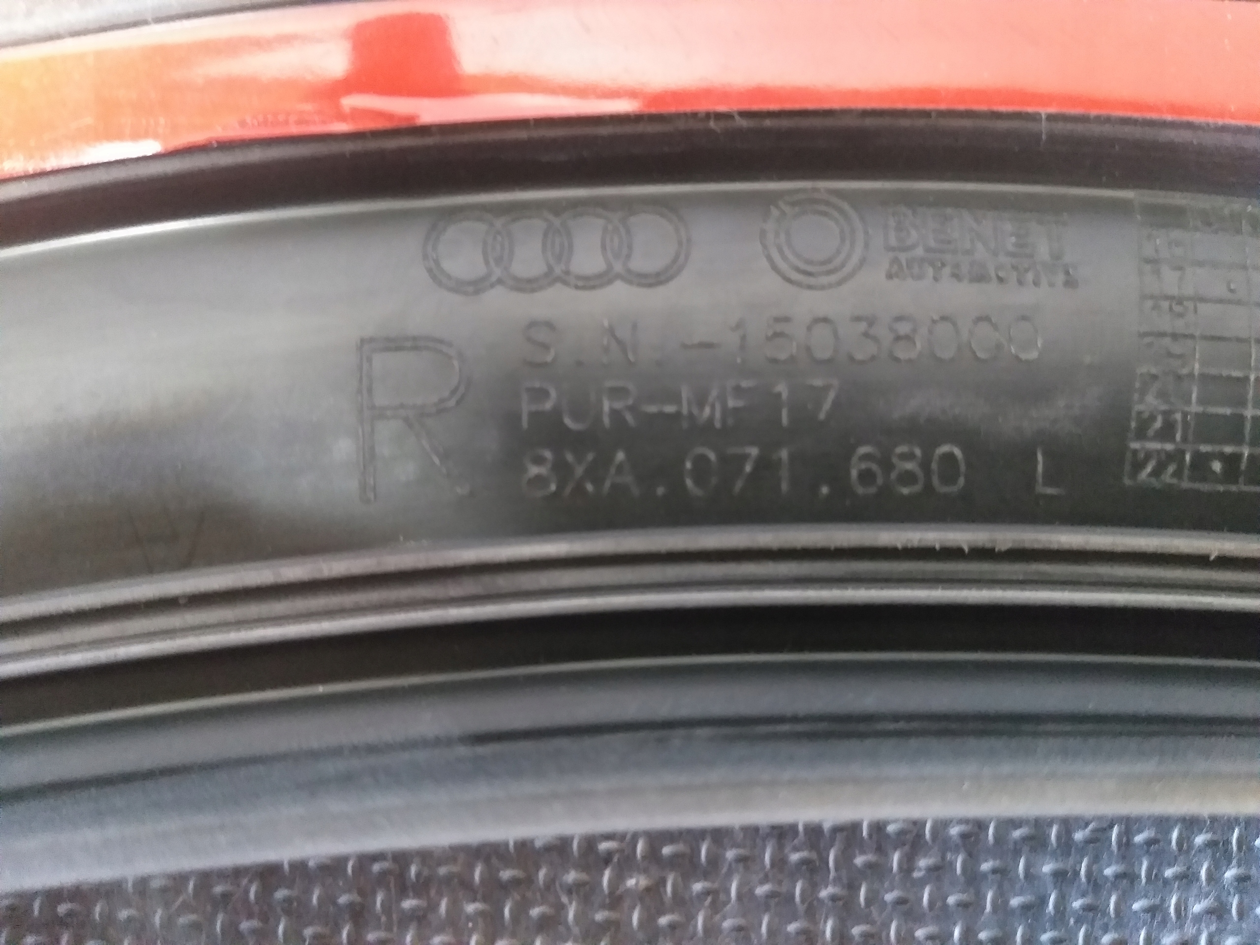 fender moulding cap rear part AUDI A1 8X right left