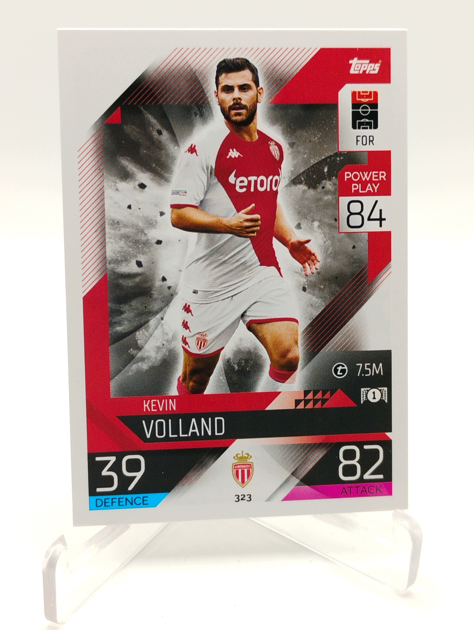 Topps Match Attax 2022-2023 Base Card 323 Kevin Volland As Monaco