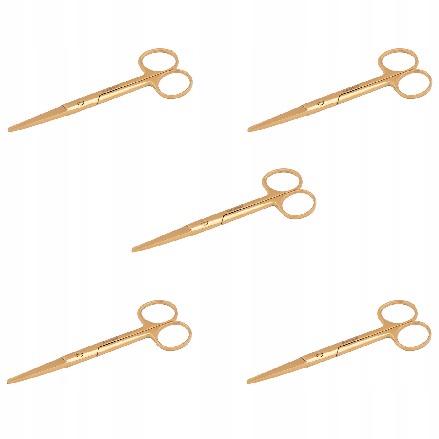 Nůžky na náplasti a obvazy zlaté 13 cm 1503, sada 5 ks Aba Group