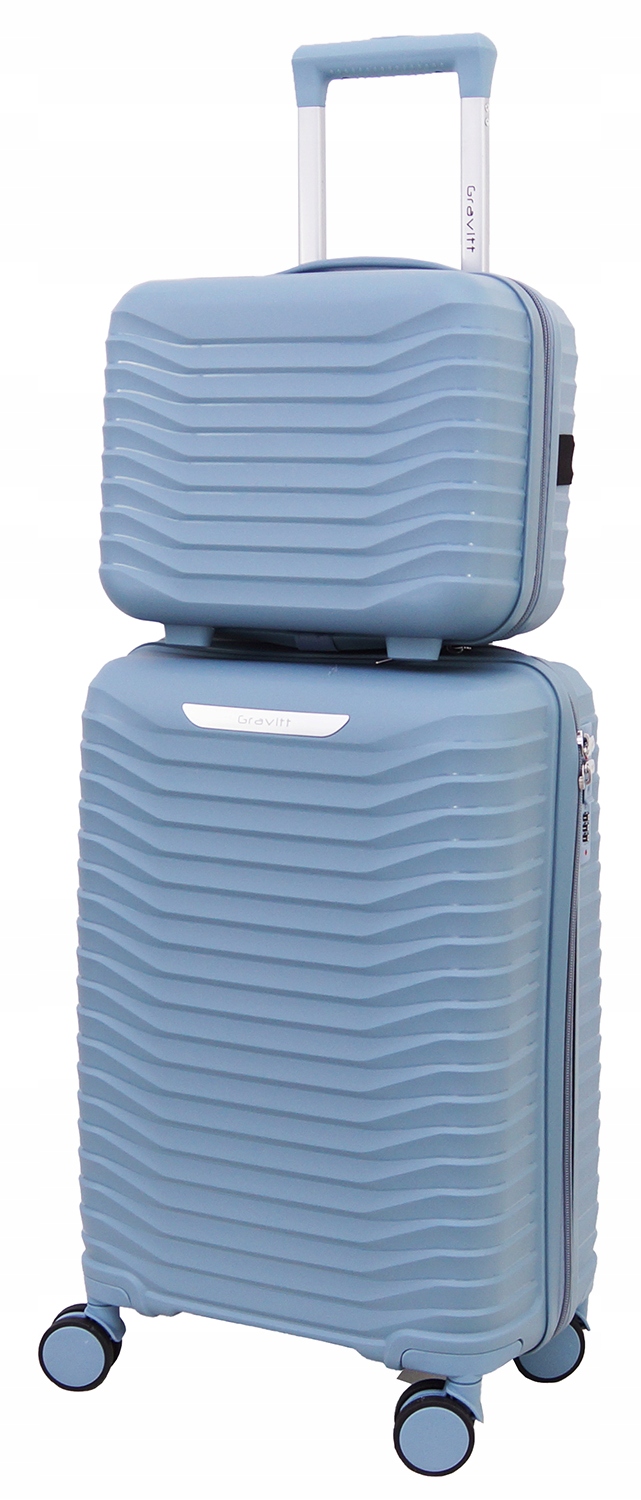 Zestaw Walizek 2w1 Walizka Podróżna Kuferek Gravitt Polipropylen 012