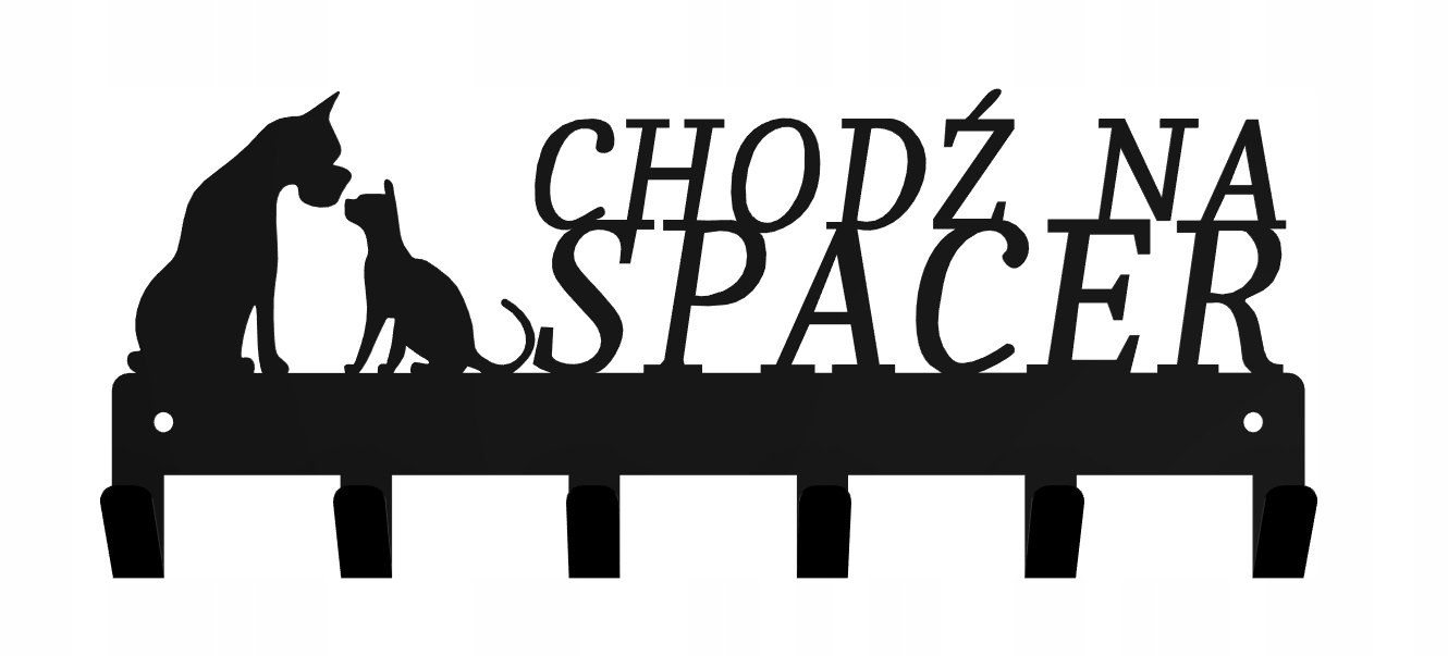 

Wieszak smycze ubrania Chodź Na Spacer Pies i Kot