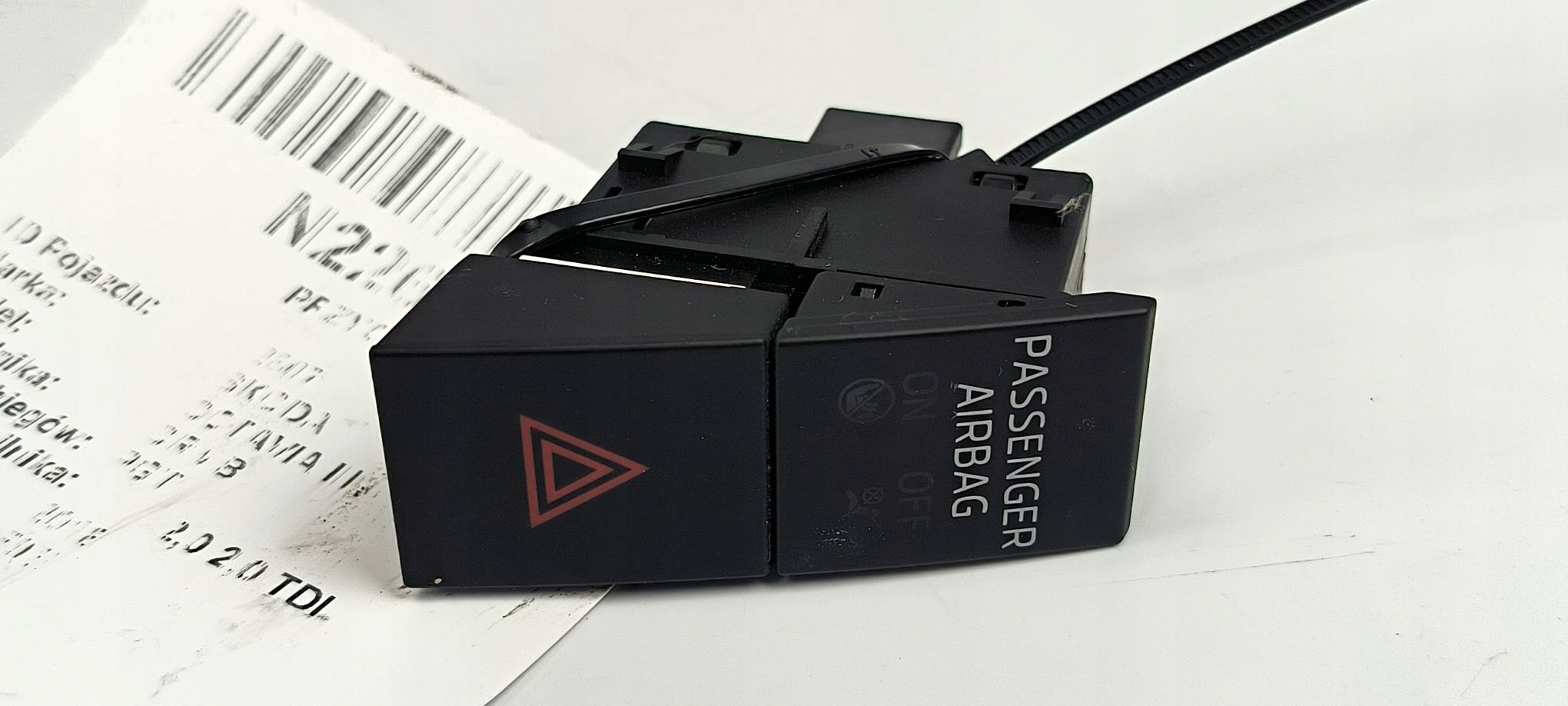 button of warning lights 5E0953507E SKODA OCTAVIA III