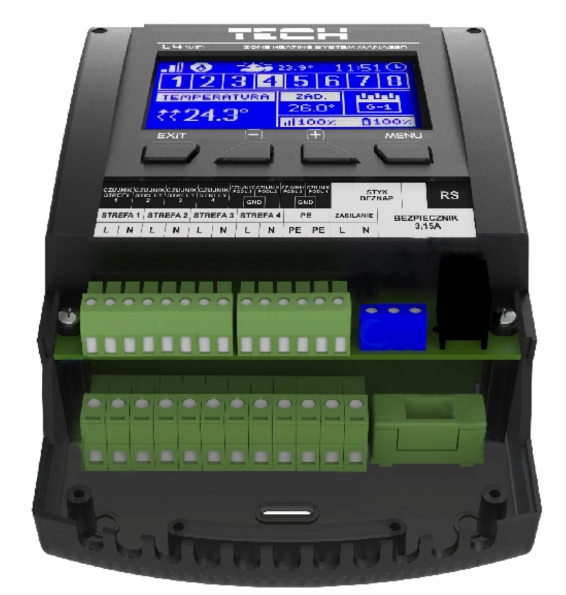 L-4 WIFI TECH STEROWNIK SIŁOWNIK TERMOSTATYCZNYCH Kod producenta WG.20.0068