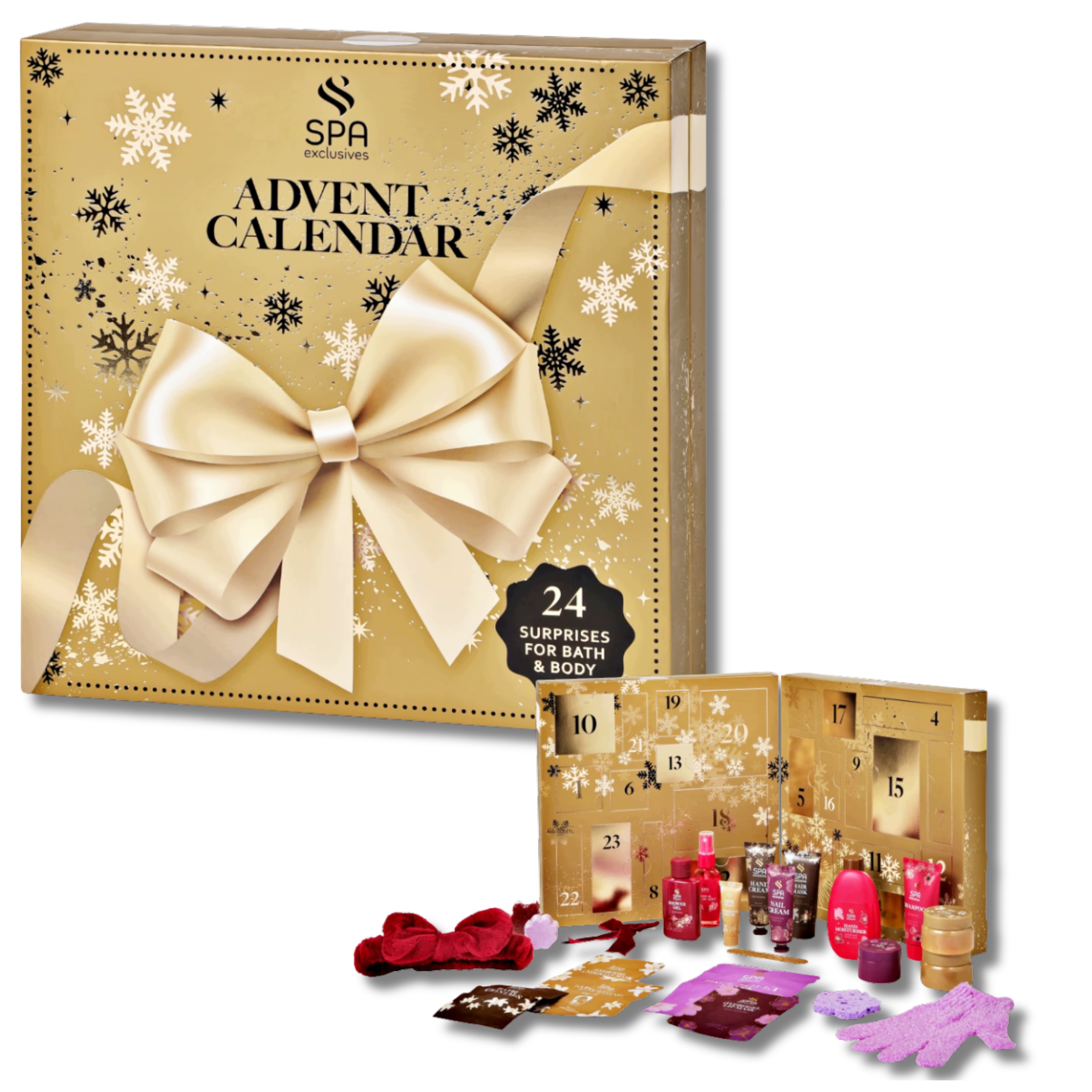 Kalendarz Adwentowy 24 Kosmetyki Spa Dla Kobiety MIX Kosmetyki Gold