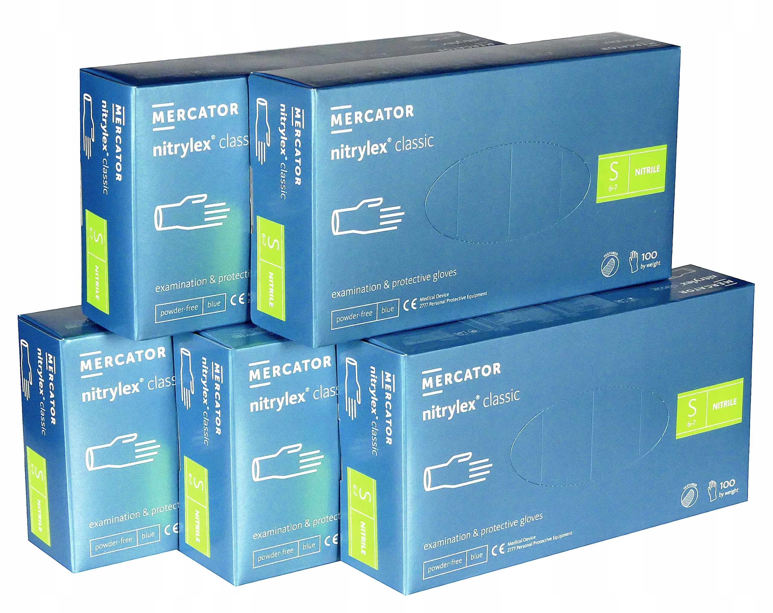 

Rękawice rękawiczki nitrylowe Mercator S 500 szt