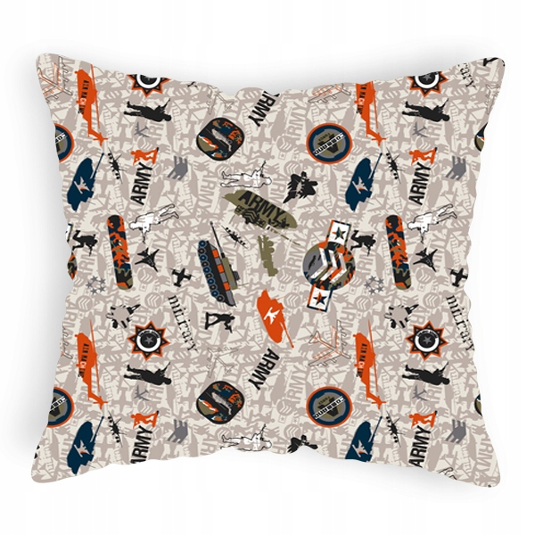 

Poszewka bawełniana beżowa brązowa Army 70x80 cm