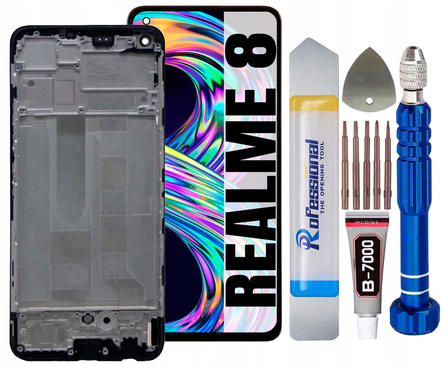 Displej Pro Oppo Realme 8 RMX3085 Incell LCD Displej Rámeček