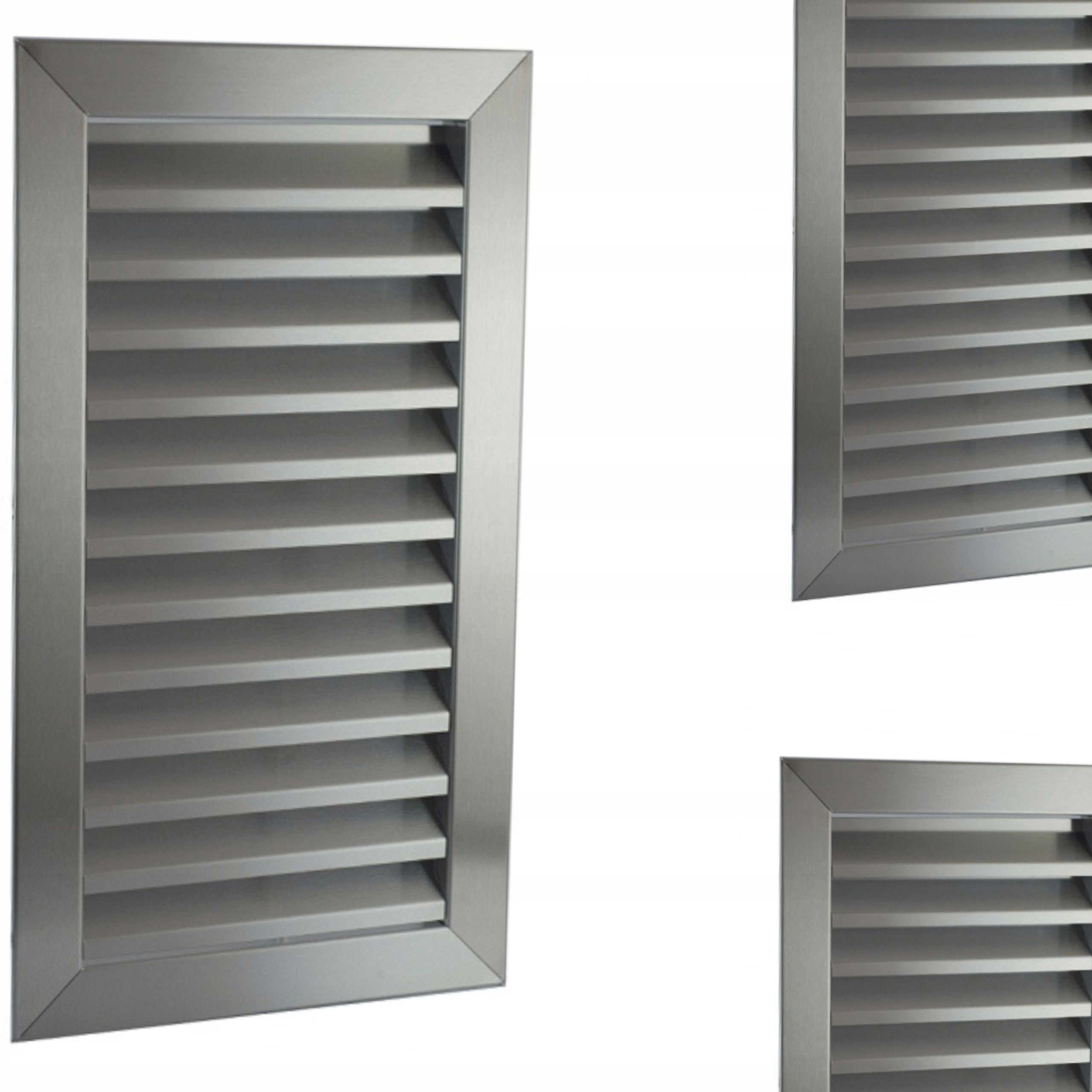 Ventilační mřížka s žaluzií 14x45 inox