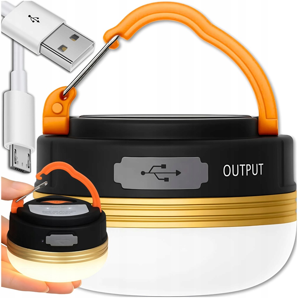 Lampa Turystyczna Latarka Kempingowa Wielofunkcyjna Powerbank Led Namiot