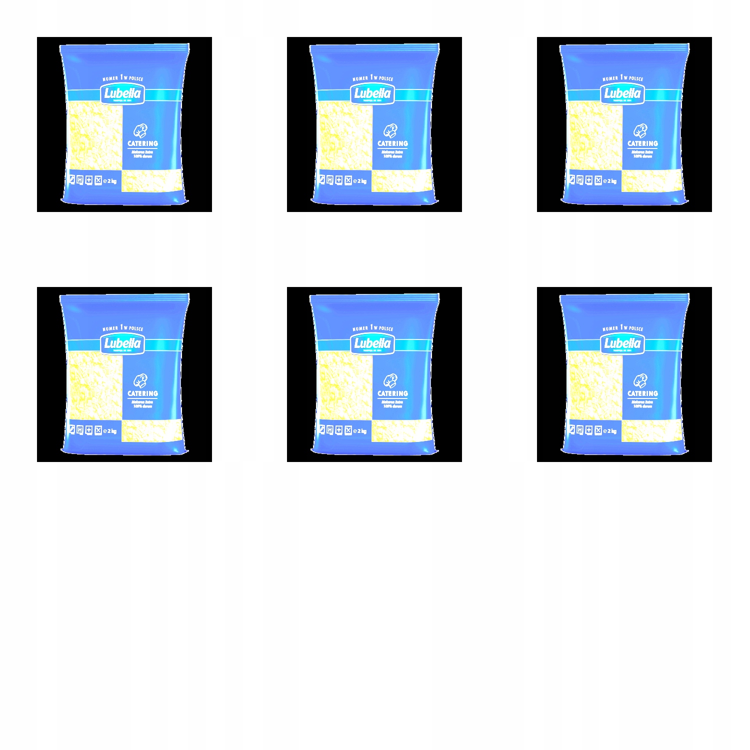 6x 2kg Lubella makaron łazanki Karton