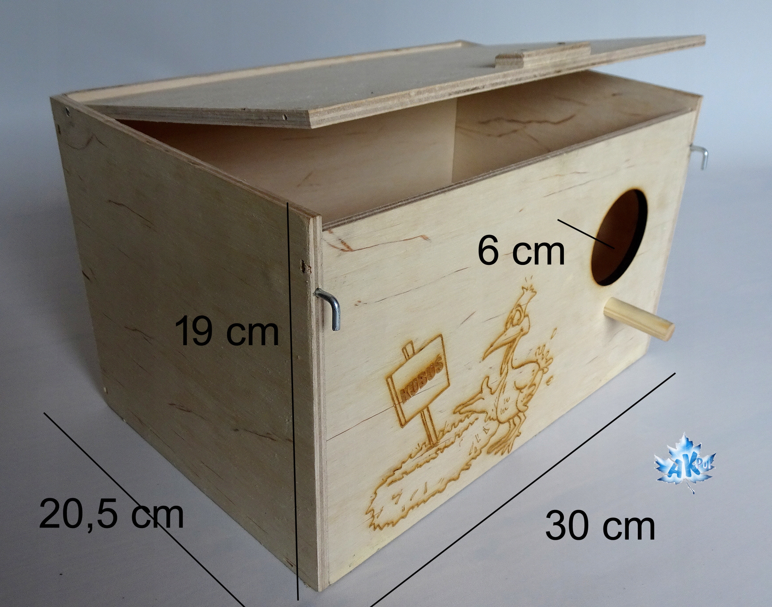 budka lęgowa dla nimfy średnich papug + GRATIS Rodzaj budka