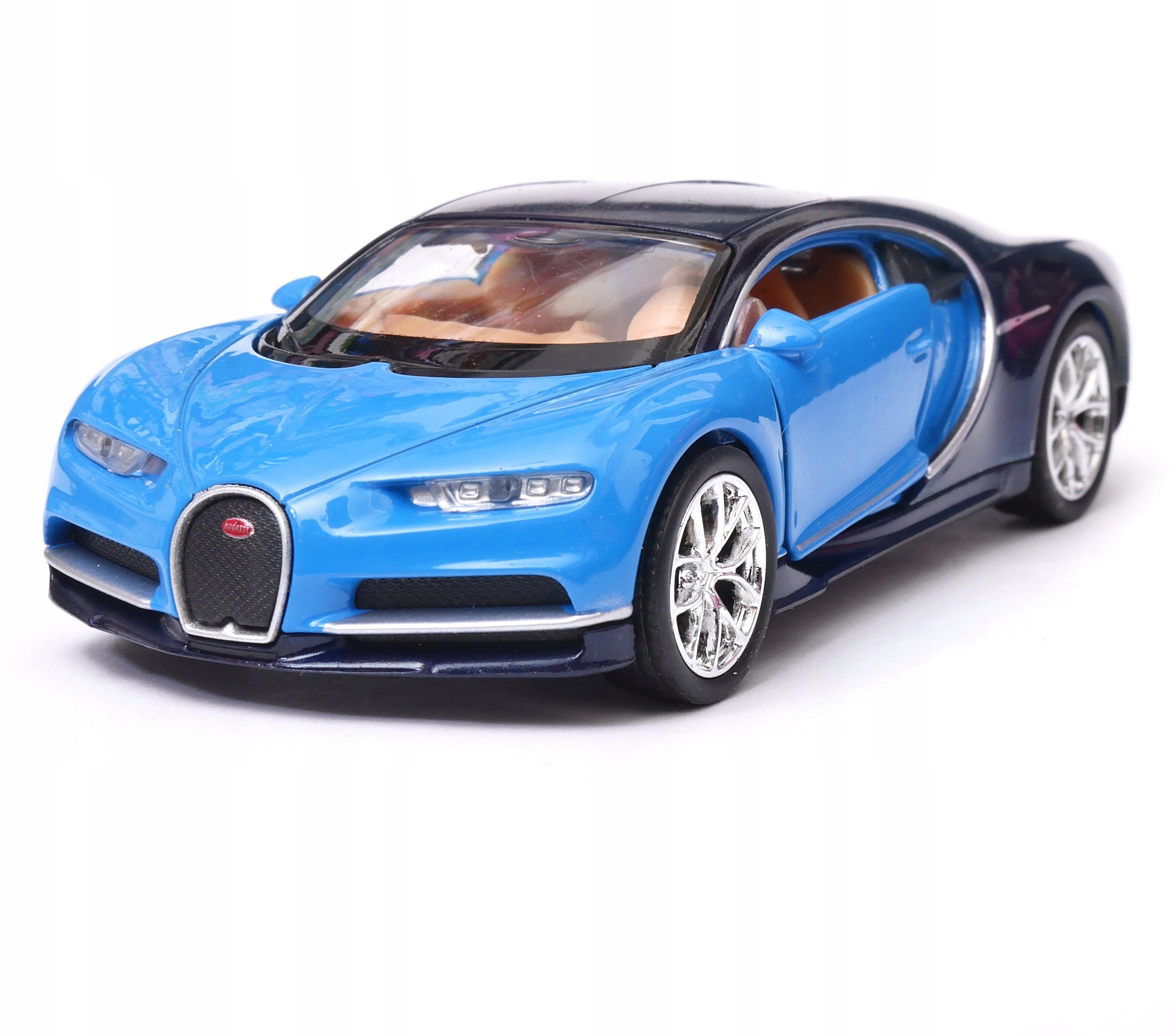 Bugatti Chiron 1:34 - 39 model WELLY niebieski Marka Welly