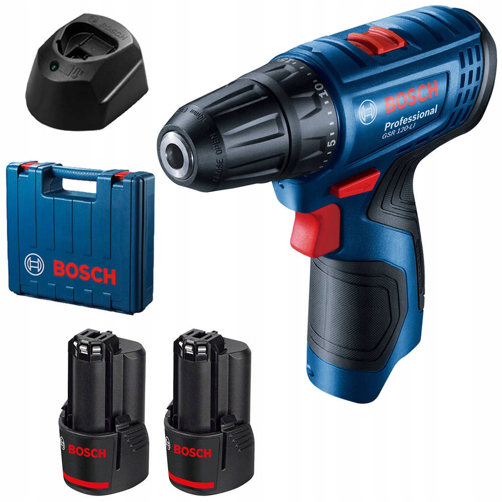 Bosch Aku Vŕtačka 12V 30/14Nm 2x2,0Ah Li-ion Kufor Gsr 120-LI