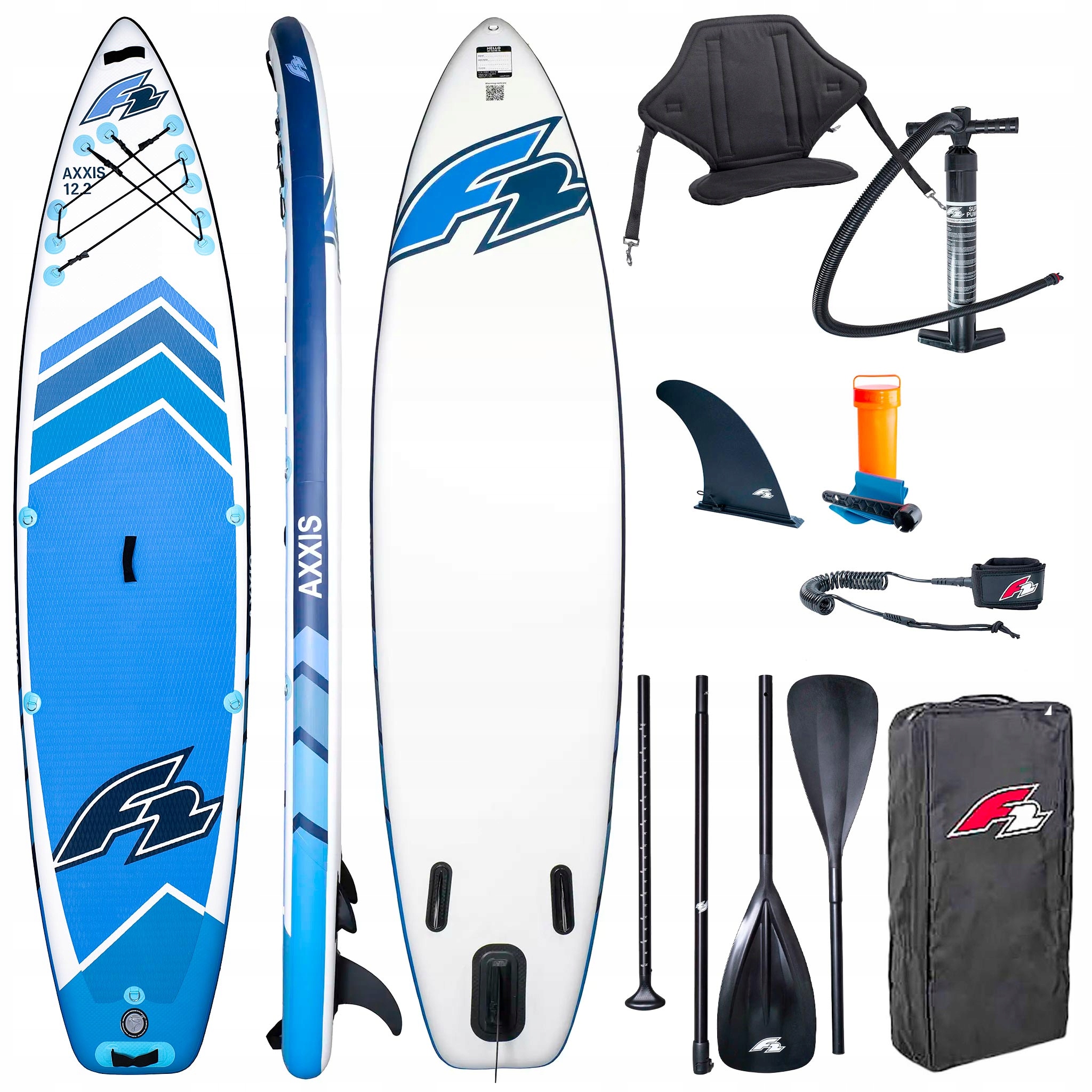 Deska pompowana Sup F2 Axxis 12'2" Light Blue Combo Wiosło 2w1 Siedzisko