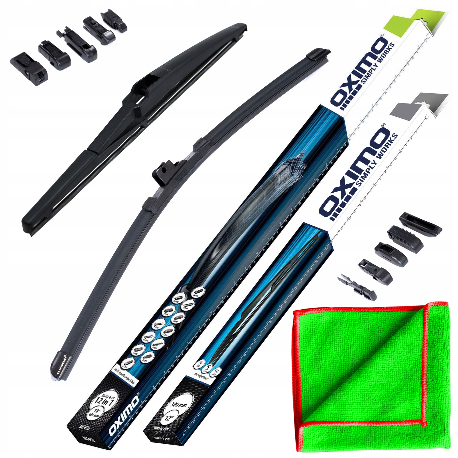 Wycieraczki Zestaw Przód Tył Toyota Aygo 2 II B4 od 05.2014 Liftback