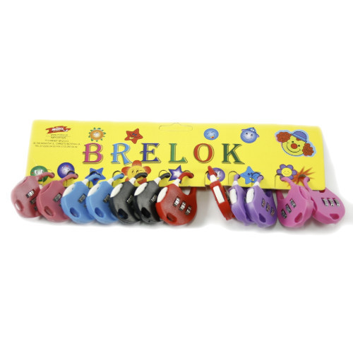 brelok 12szt KŁÓDKA NA SZYFR — 5