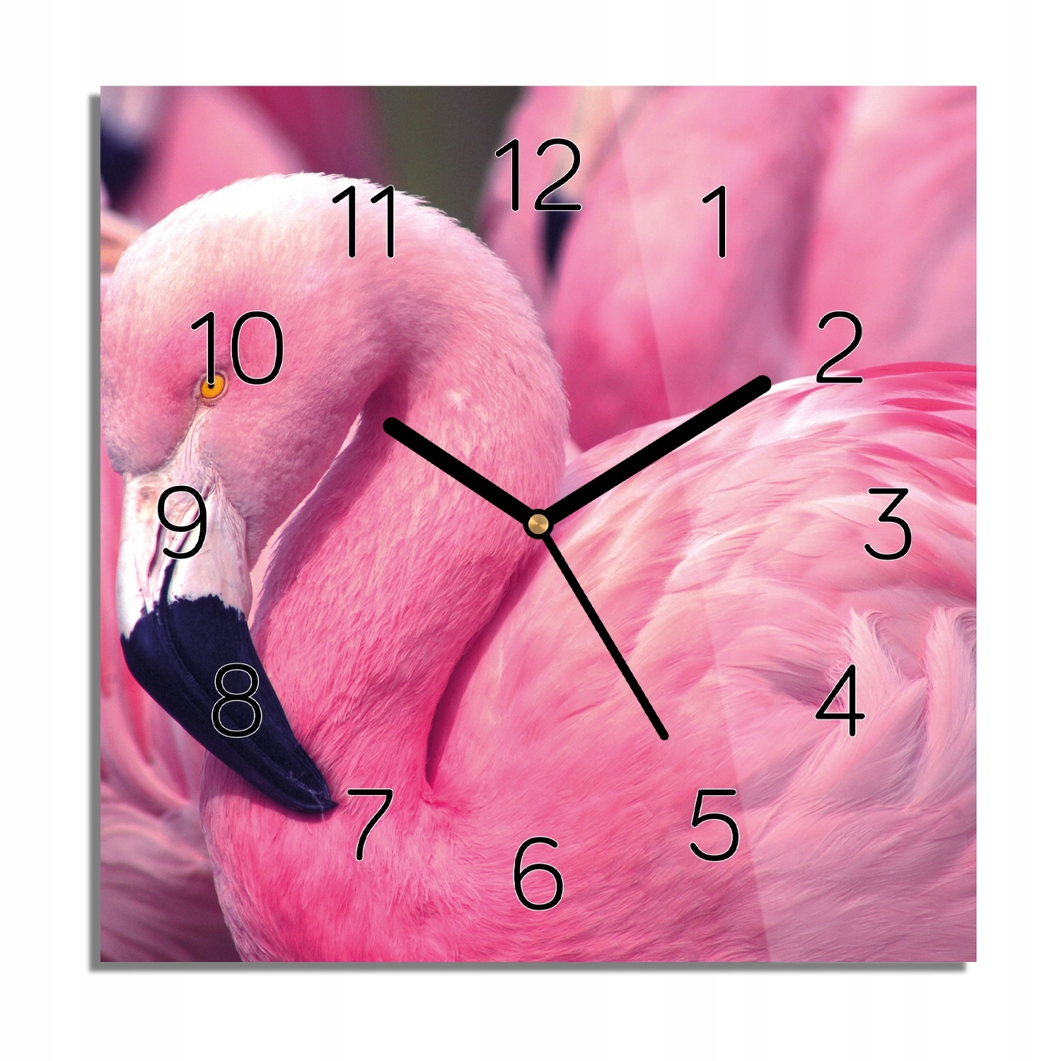 

Flaming zegar szklany nowoczesny 30x30 do salonu