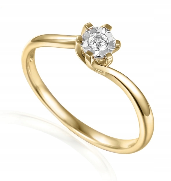 Prstýnek Au 585 s diamantem R54800 velikost 11