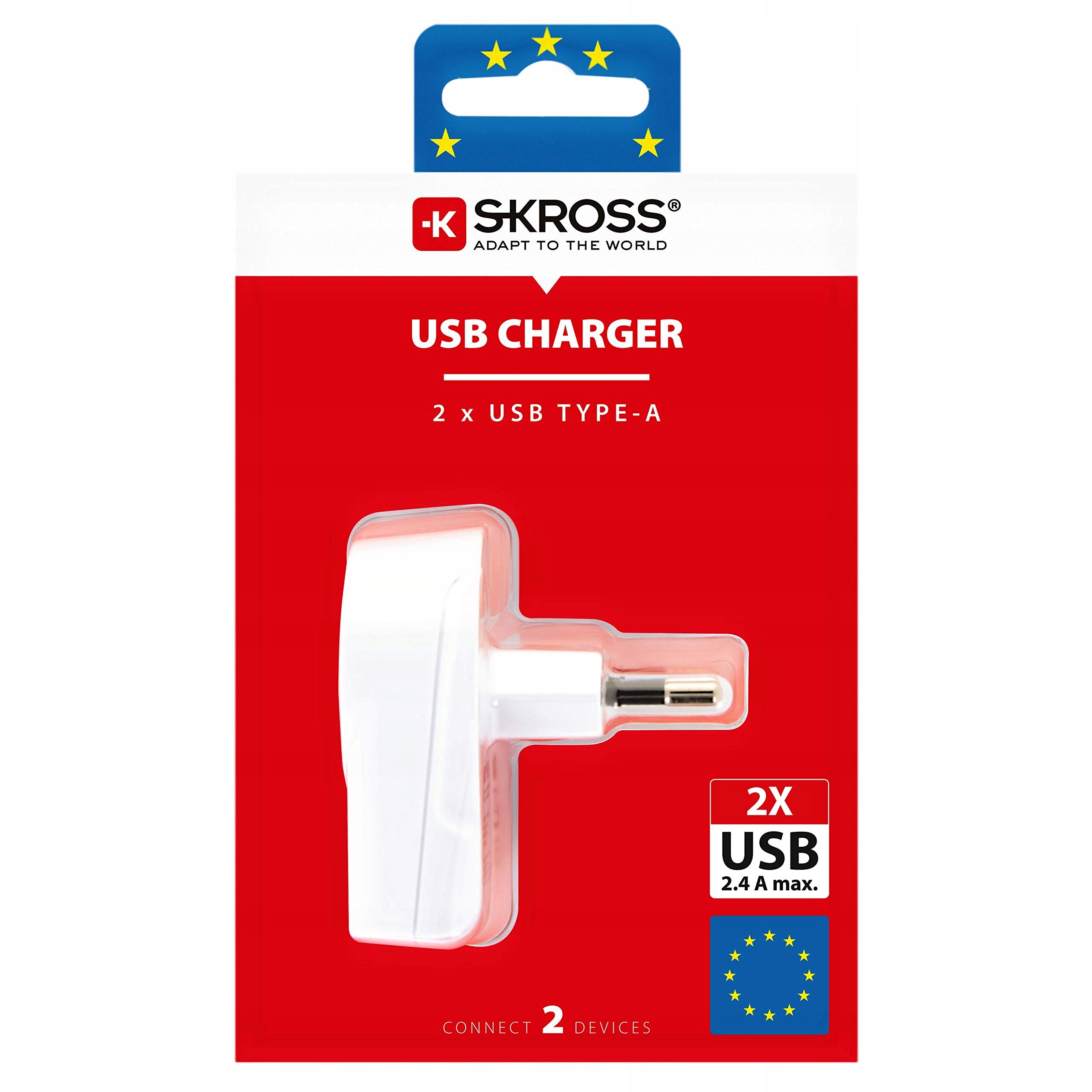 SKROSS Ładowarka USB Do Domu I Podróży Europa 2 Porty 5V 2.4A — miniatura 8
