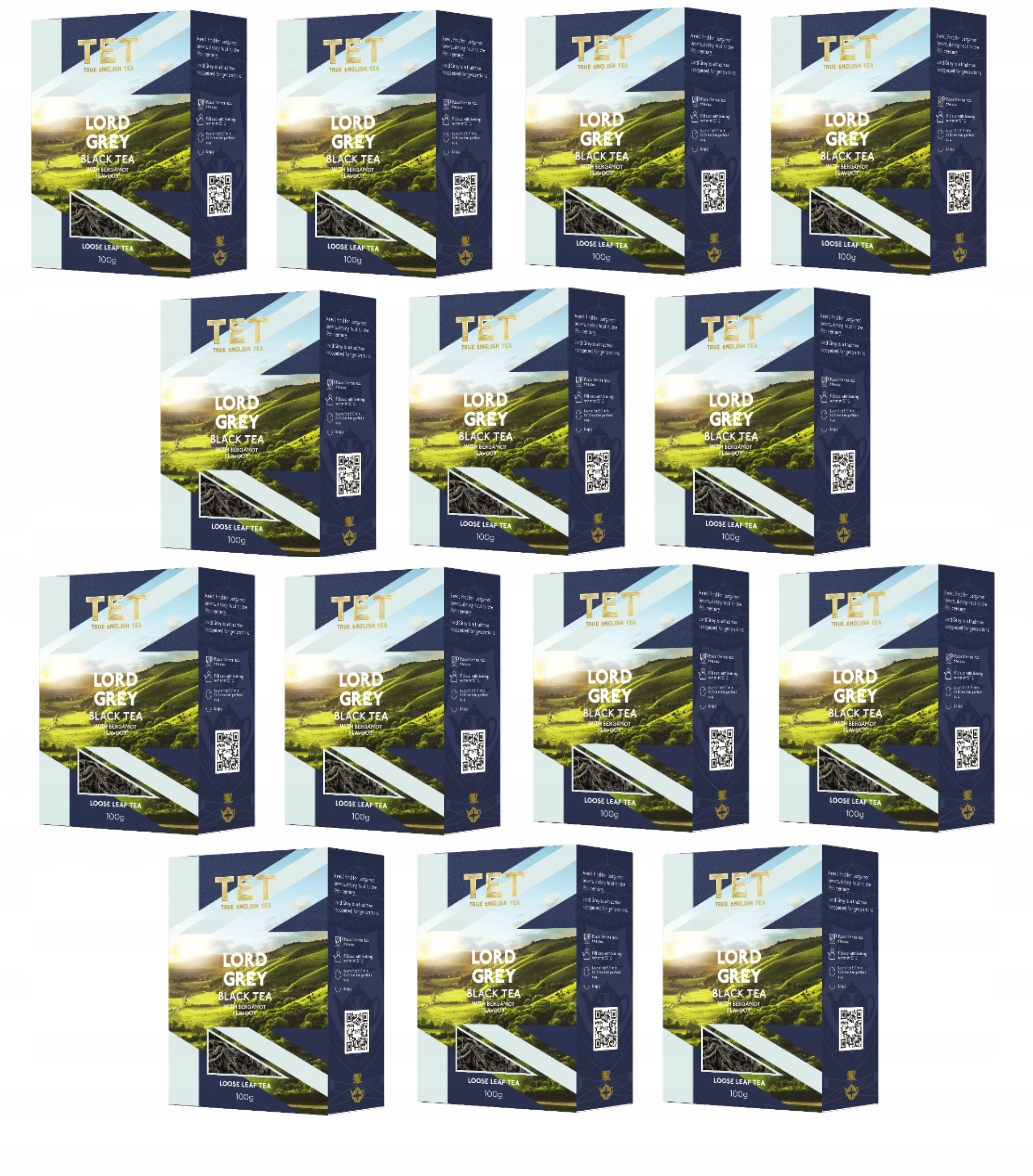 Tet 14x Lord Grey Herbata Czarna Liściasta 100 g