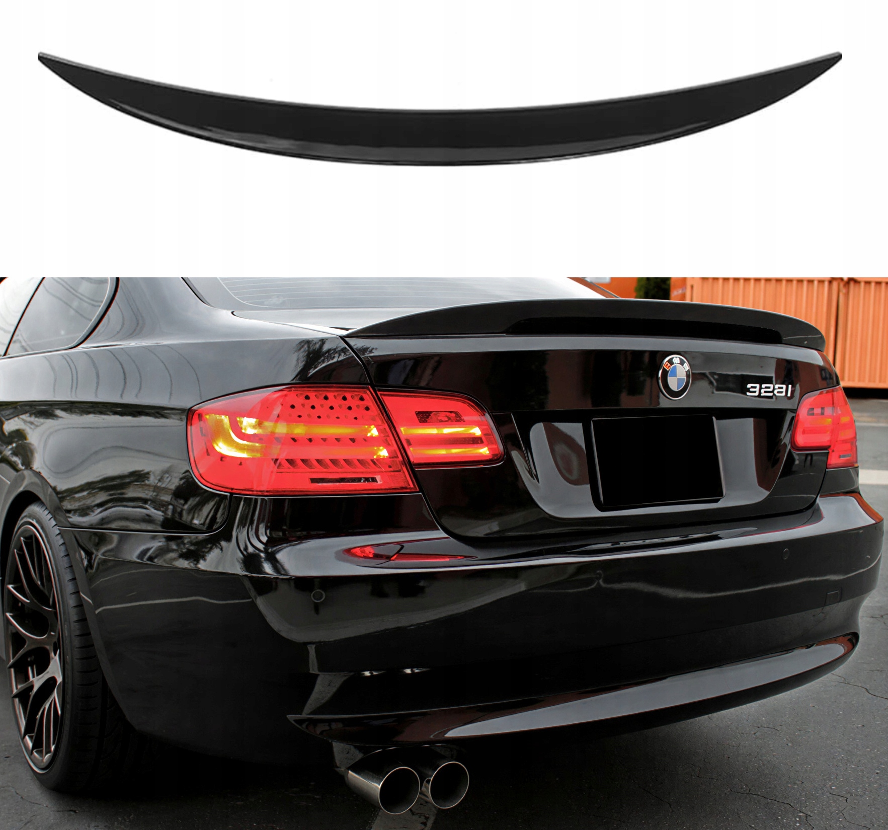 Bmw E92 M Performance Černý Lesk Spoiler Klapky Zavazadlového Prostoru Letka Spoiler