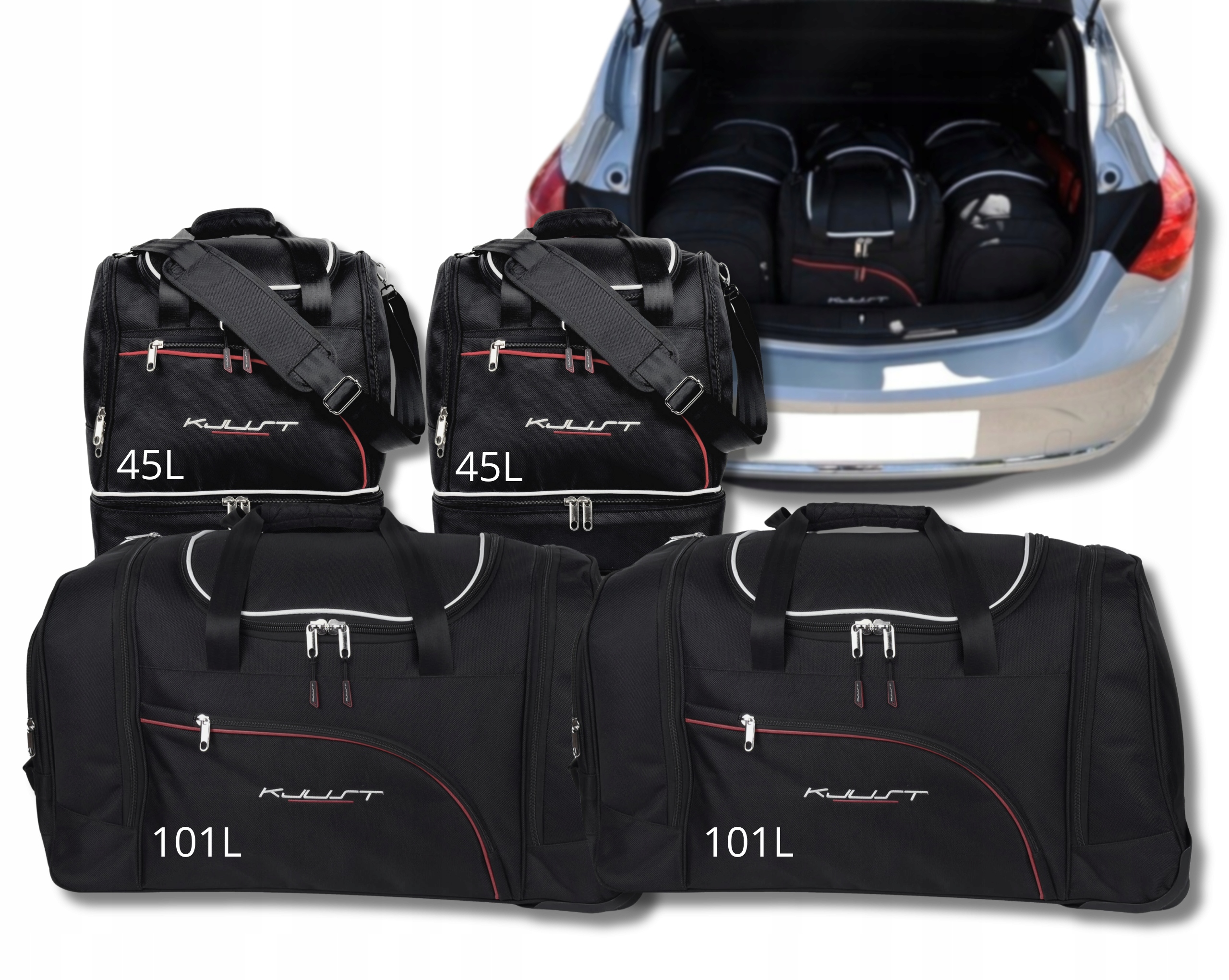 Sada tašiek Kjust do kufra Opel Astra Hatchback 2009-2015 4 ks