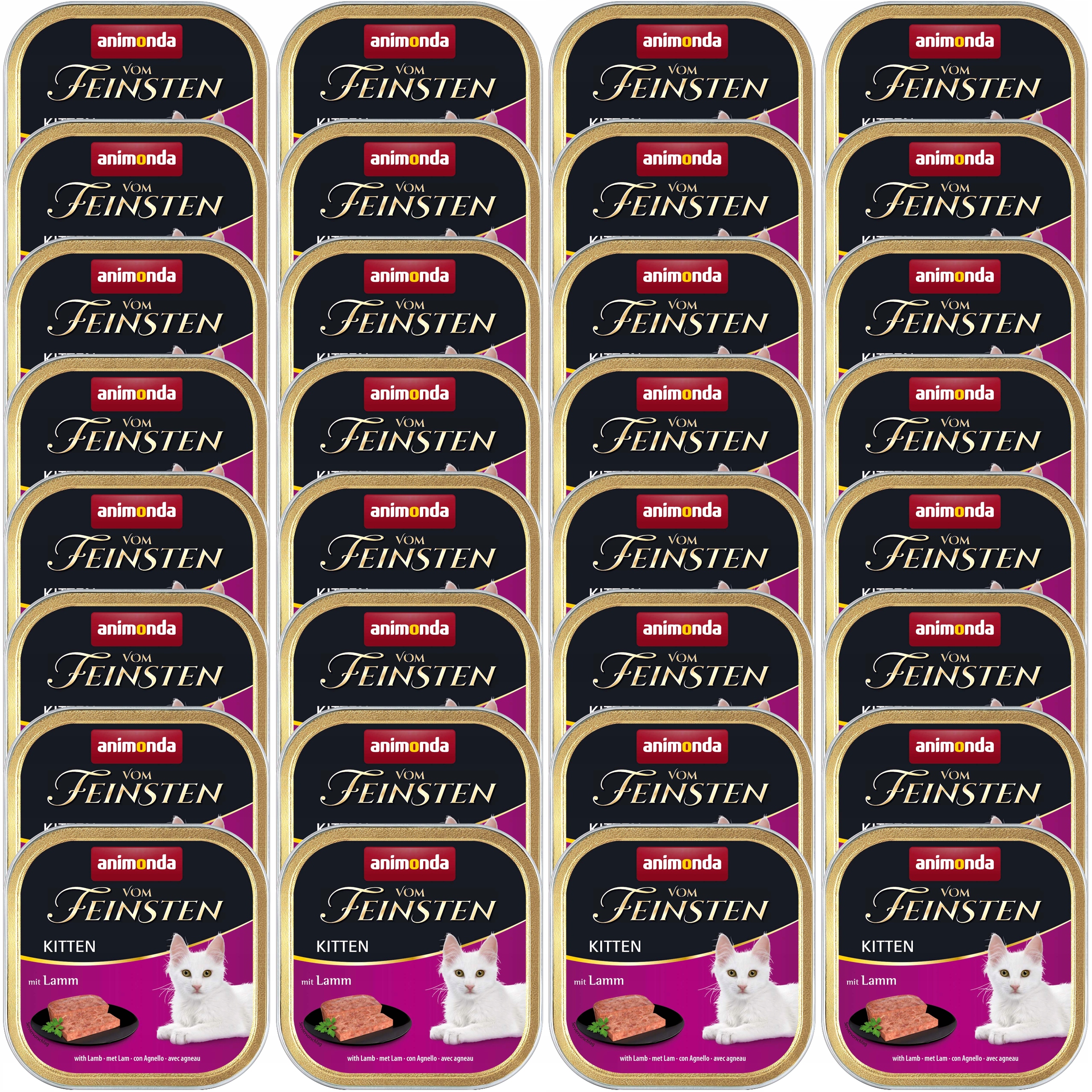 Levně Animonda Vom Feinsten Kitten vlhké krmivo pro koťata Jehněčí 32x100 g