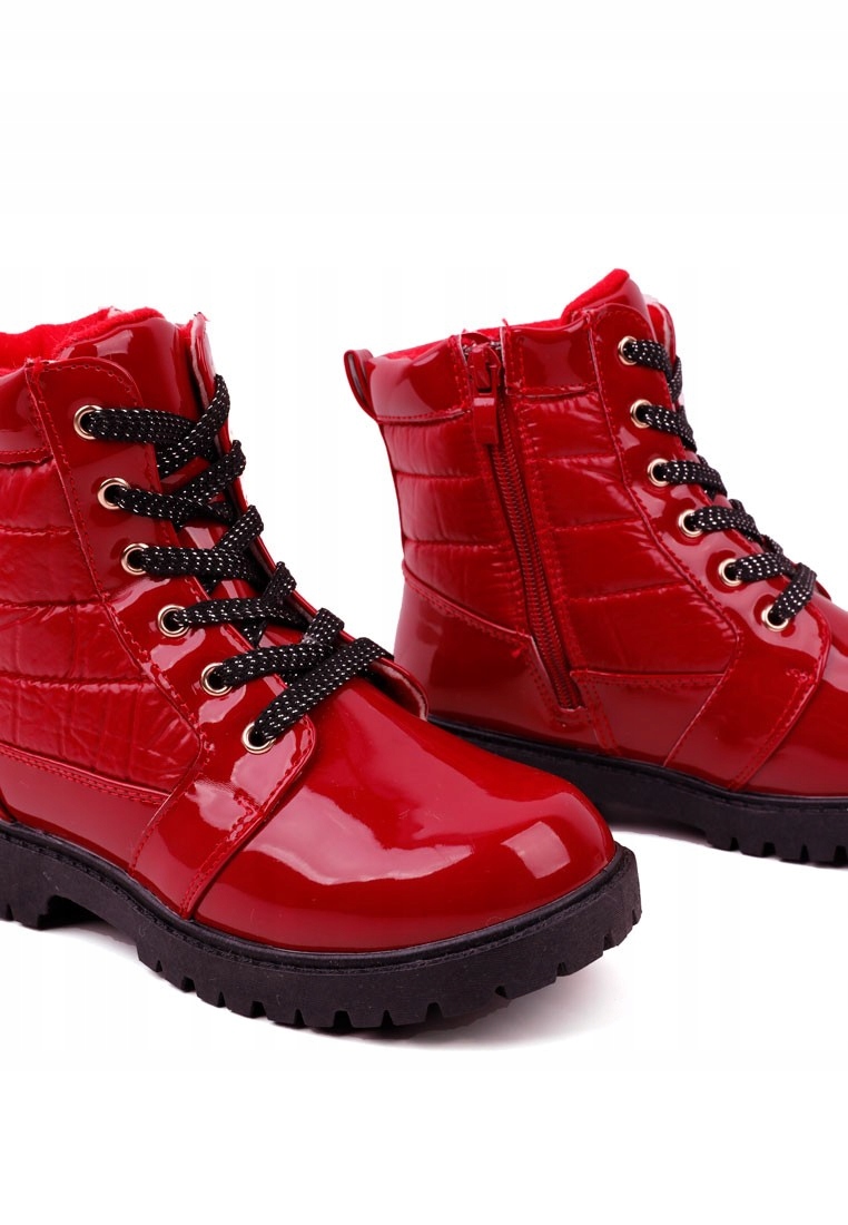 Traperki botki ocieplane zimowe 4 r.29 Czerwony Kod producenta D08162A