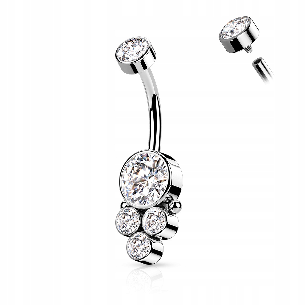 PIERCING KOLCZYK DO PĘPKA WINOROŚL KRYSZTAŁKI