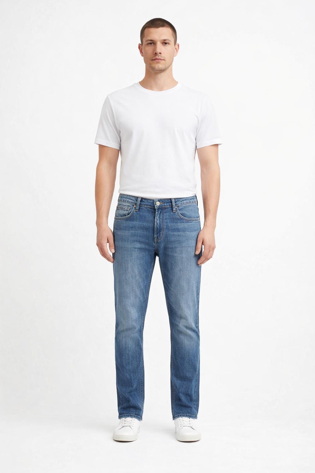 Pepe Jeans Pánské Rovné Modré S Oděrkami 33/32 Awa