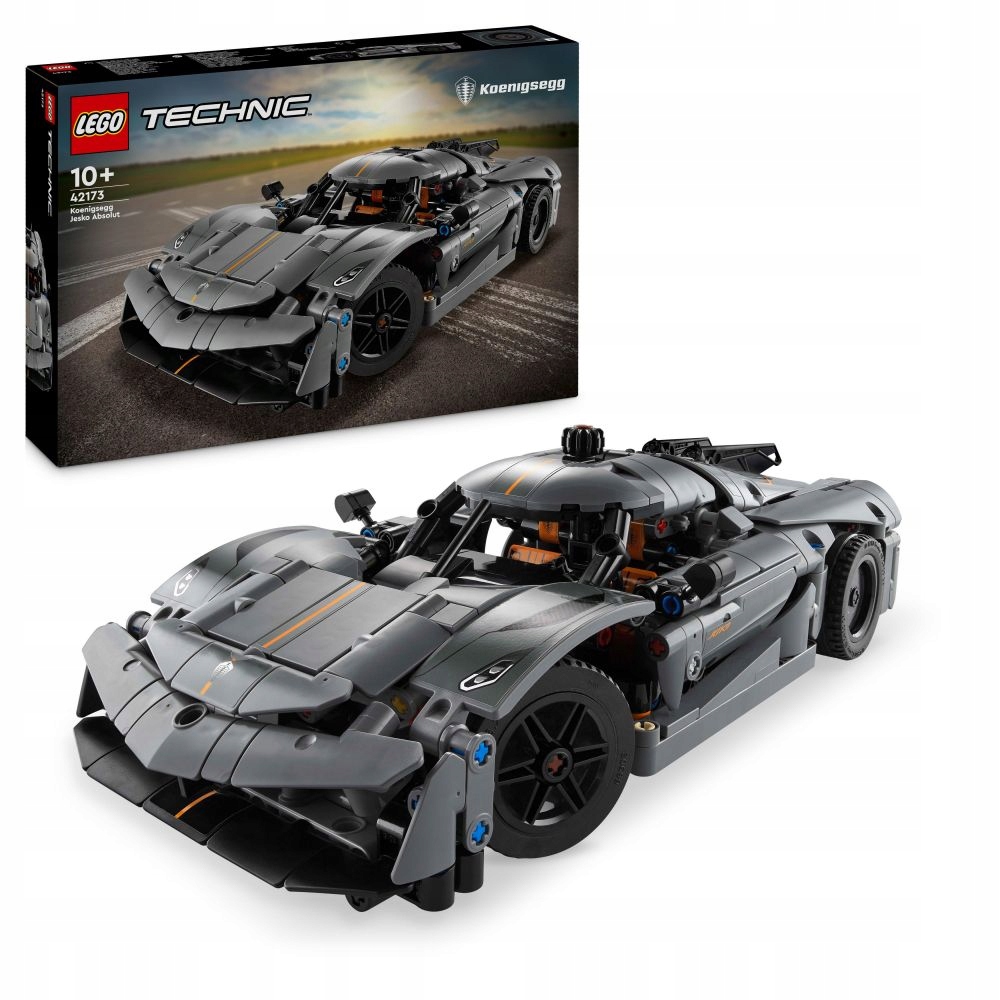 Lego 42173 Technic Šedé hyperauto Koenigsegg Jesko Absolut